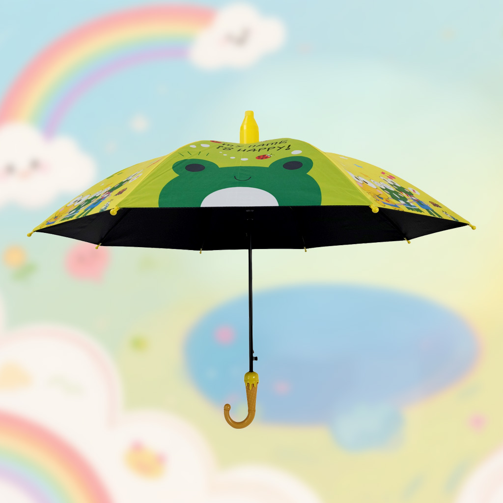 儿童卡通黑胶晴雨伞
