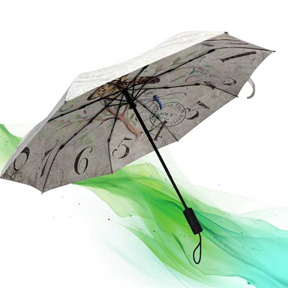 双面森绘三折伞
